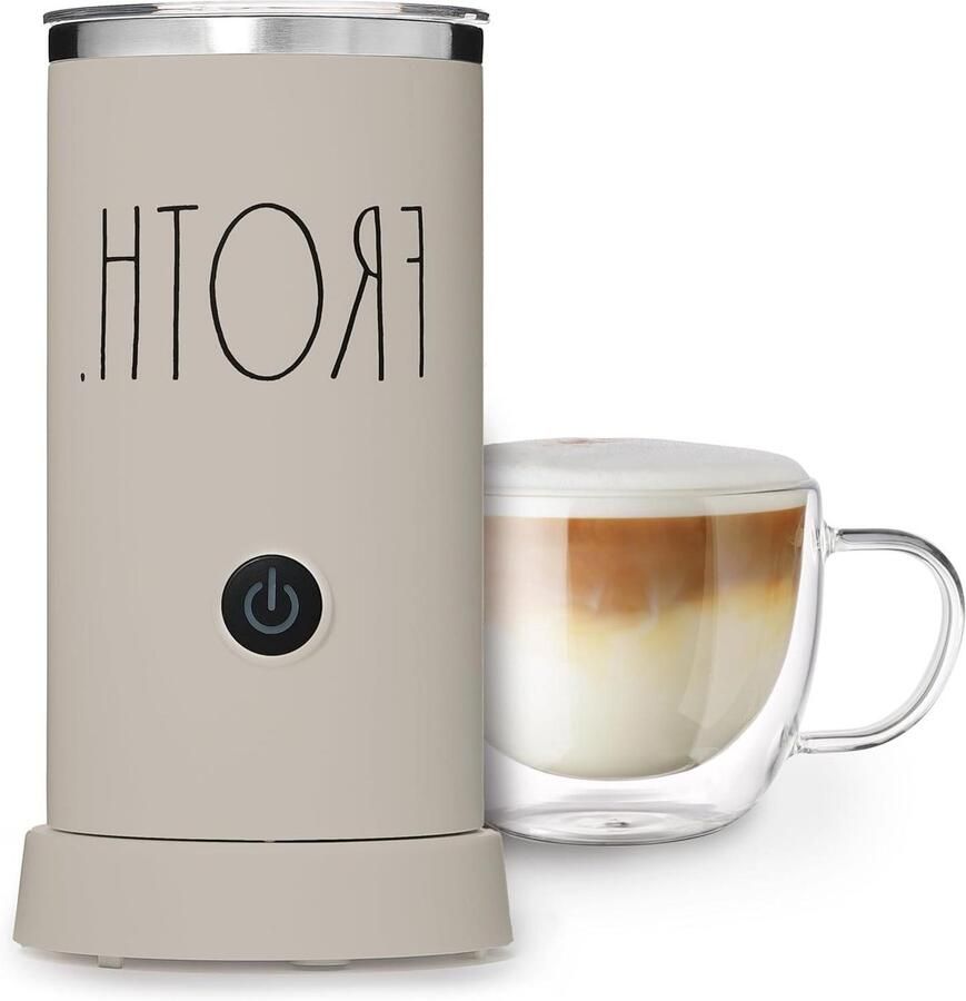 Rae Dunn Electric Milk Frother Elegant Automatic Milk Frother and Frother Milk Warmer Hot and Cold Foam Machine for Coffee Latte Cappuccino Macchiato