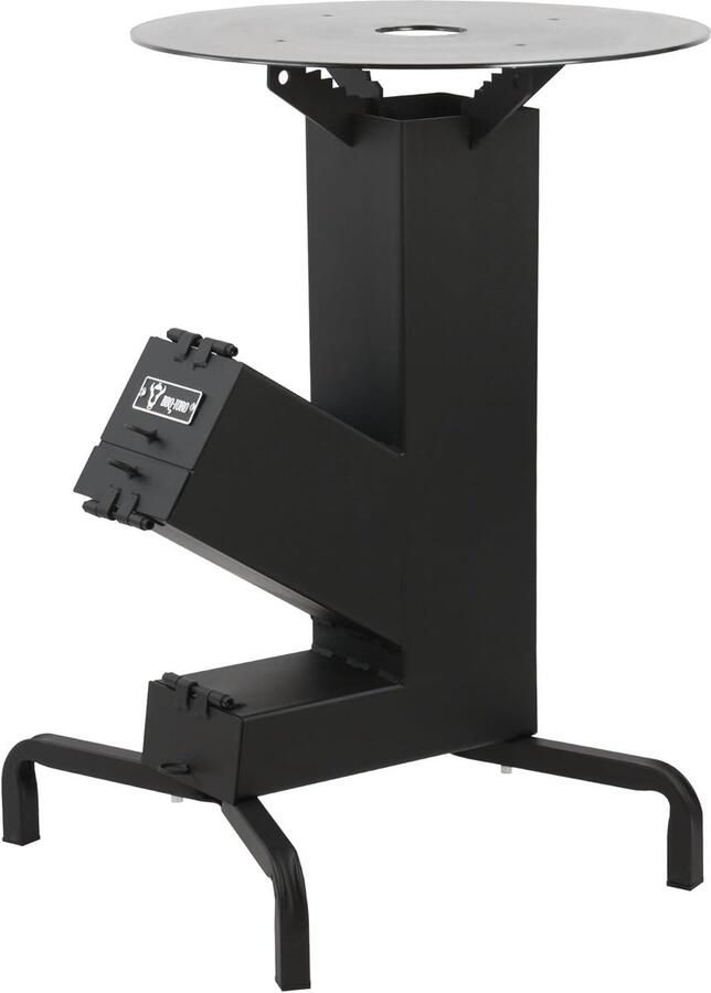 Raketoven Grillplaat Houtkachel Buiten Kamperen Tuin 2.8mm Staal 50cm Grill Zwart