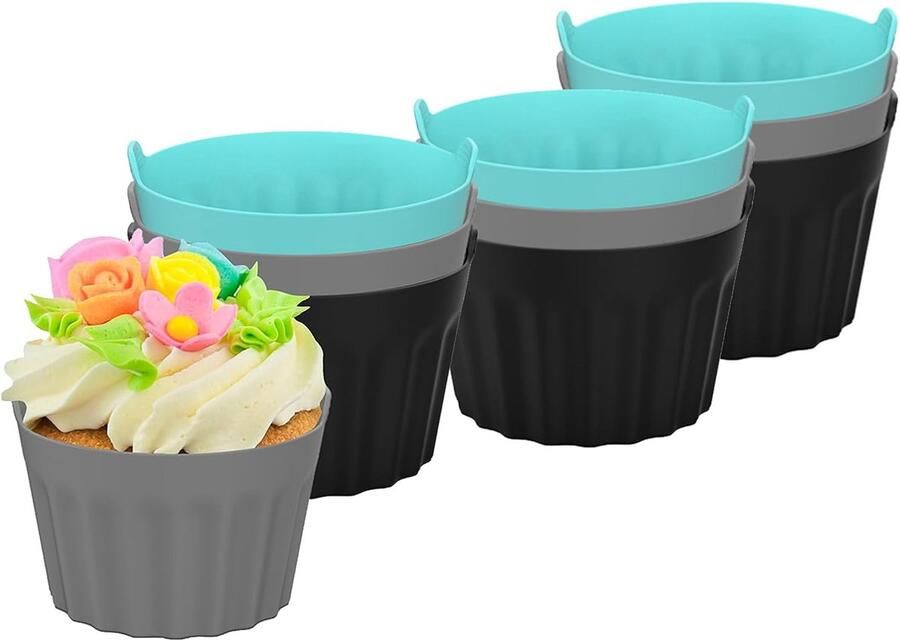 Ramekins voor Air Fryer Air Fryer Egg Moulds 9PCS Silicone Muffin Moulds Muffin Molds