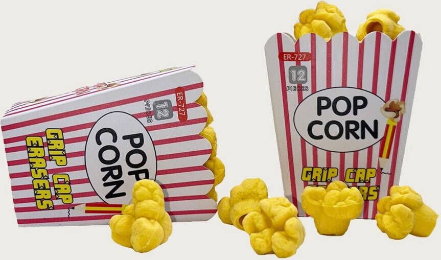 Ranvi 48pcs Popcorn Erasers Mini Erasers for Kids Play Prize Party Carnival and School Supplies