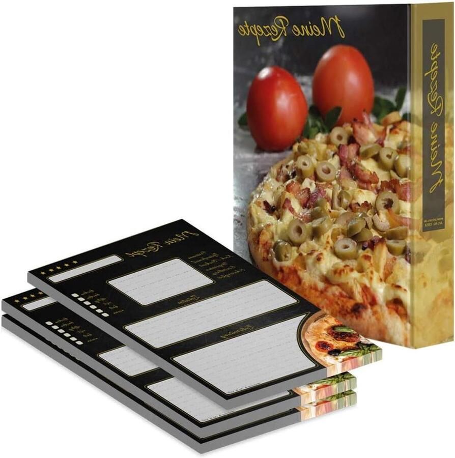 Receptenmap A5 Kookboek map Recepten Organiseren Inclusief 3 Blokken 35 mm Diepte Multicolor