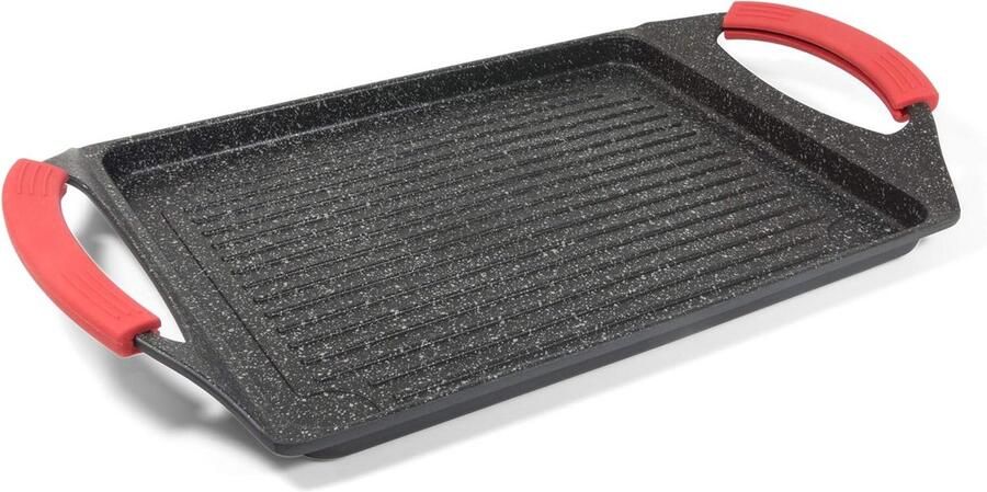 Rechthoekig Grillrooster met Antiaanbaklaag en Inductiebodem 45 x 27 cm