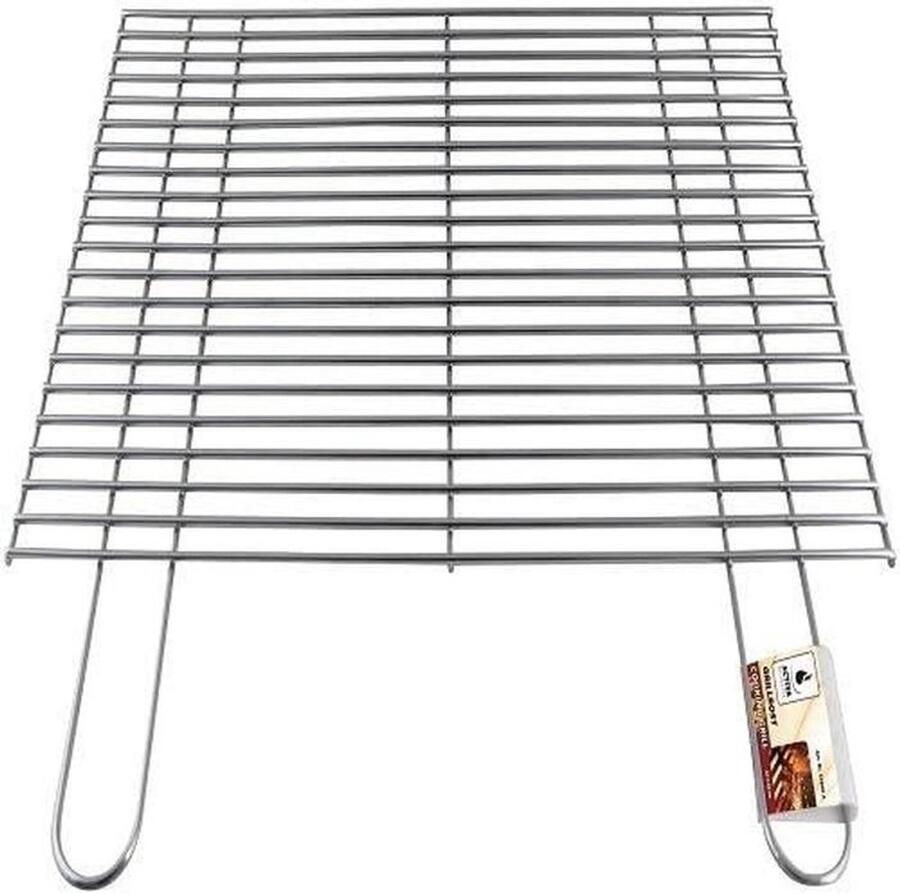 Grillrooster Rechthoekig Barbecue rooster Buiten koken Massieve uitvoering 58 x 30 cm Chroom