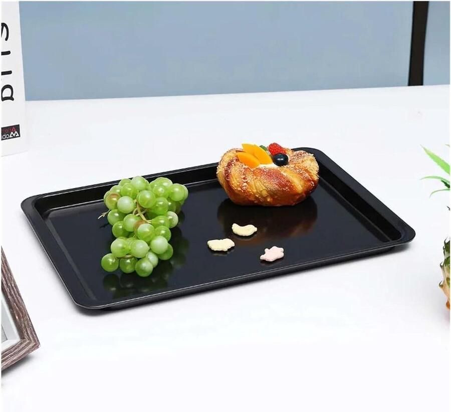 Rechthoekige Bakplaat Oven Zelf Bakken Antiaanbaklaag 37 cm Zwart