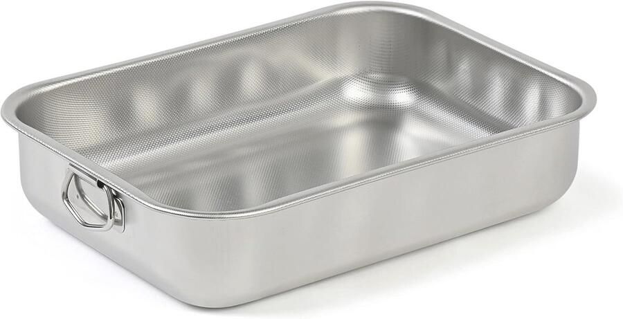 Rechthoekige Bakplaat voor Oven Roestvrij Staal Hoogte 40 cm