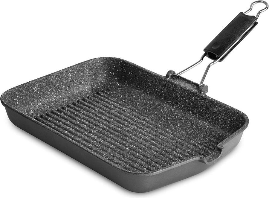 Rechthoekige Grillpan met Antiaanbaklaag Gietaluminium 24x36 cm