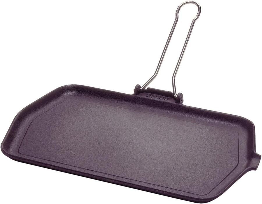 Rechthoekige Grillpan van Gietijzer 36 x 23 cm Voor Steaks en Groenten