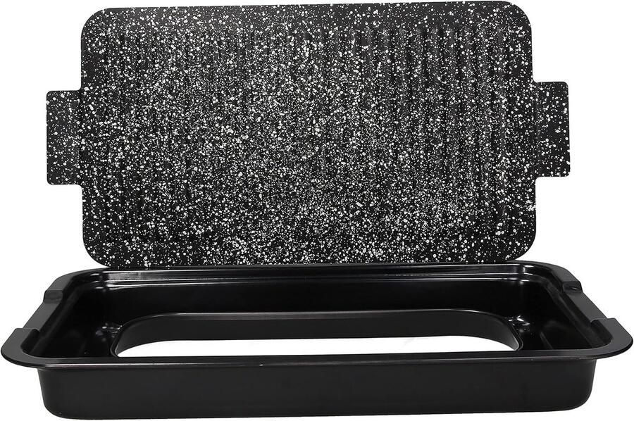 Rechthoekige Grillplaat 30 x 52 cm voor Inductie en Oven