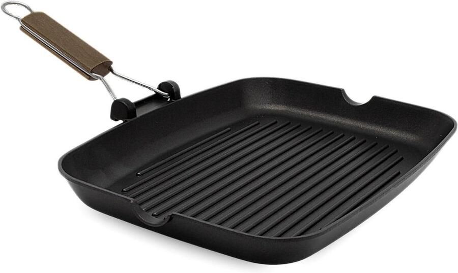 Rechthoekige Grillplaat Grillpan Metaal Koken aan Tafel Met Plaat 12 Liter Meerkleurig