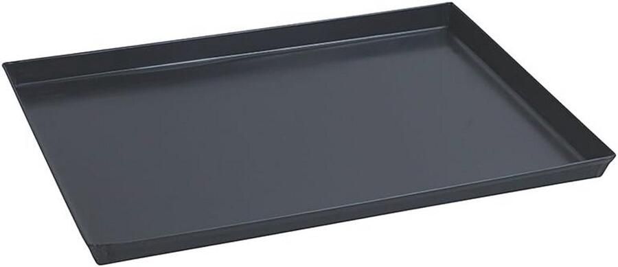 Rechthoekige ijzeren bakplaat met anti-aanbaklaag en hoge randen 40 x 30 cm