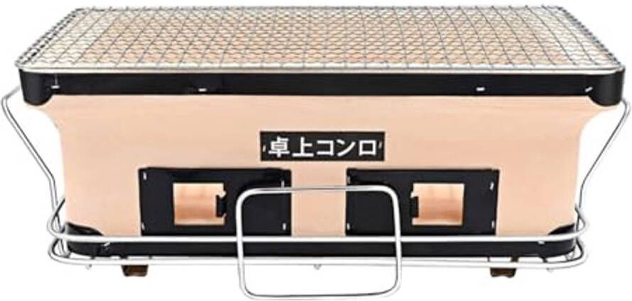 Rechthoekige keramische klei houtskoolgrill voor binnen en buiten