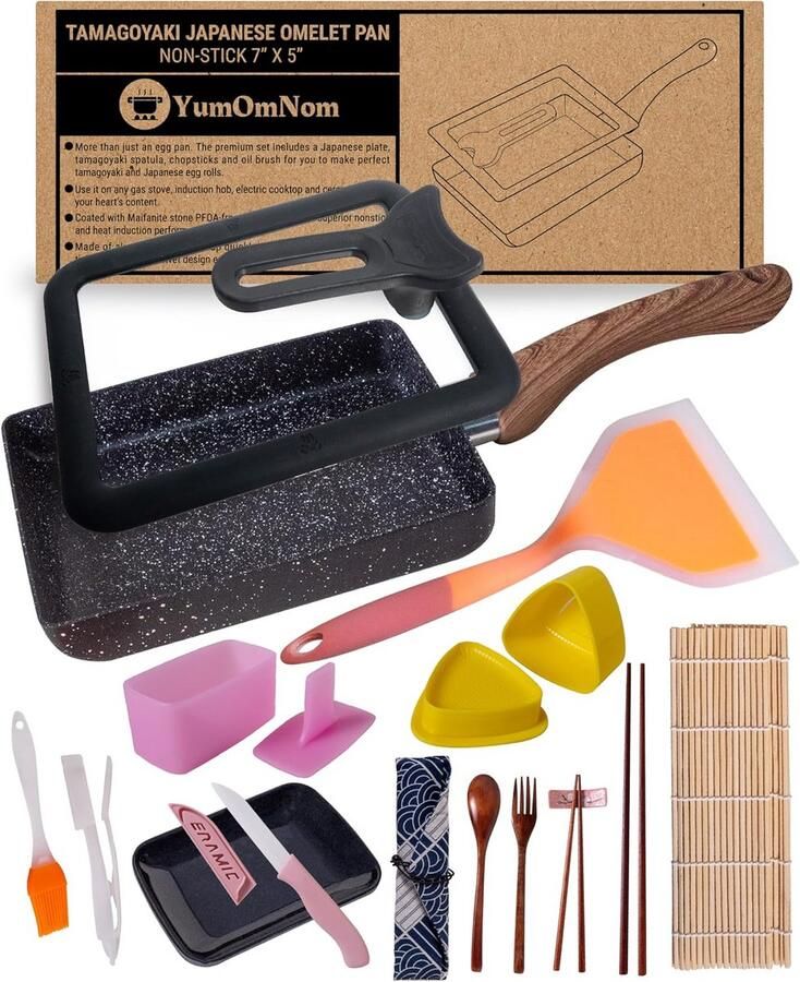 Rechthoekige Koekenpan met Deksel voor Japanse Omelet en Pannenkoeken