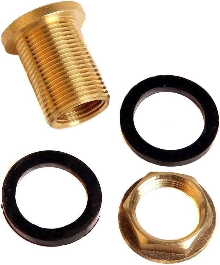 Regenton aansluiting 1 2 inch 2-delig met afdichtingen Geschikt voor 30 mm wanddikte Ideaal voor biertap ShopVlot
