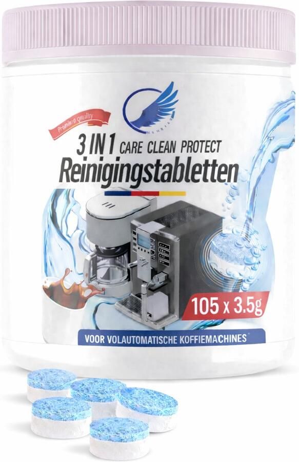 Reinigings tabletten Koffiemachine – 105 Stuks 3 5g – 3in1 formule Geschikt voor Jura Siemens Bosch Philips & De Longhi