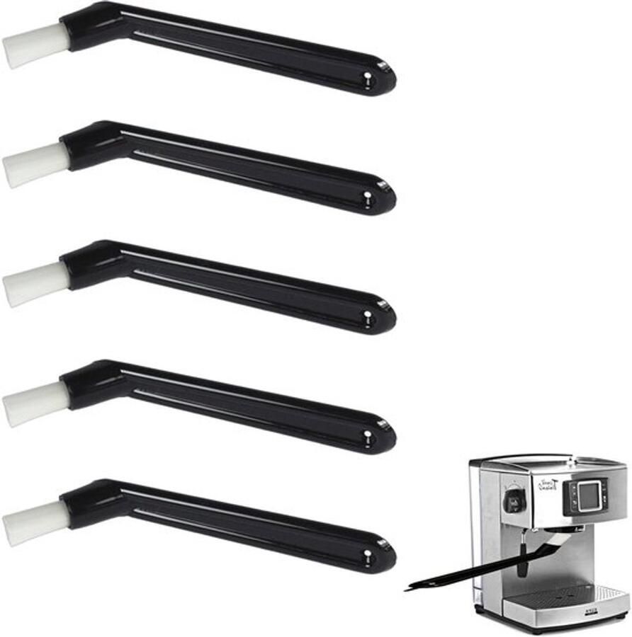 Reinigingsborstel 5 stuks Koffiereinigingsborstel Voor espressomachines Schuine kop Voedselveilige kunststof Lengte 14 cm Koffieborstel