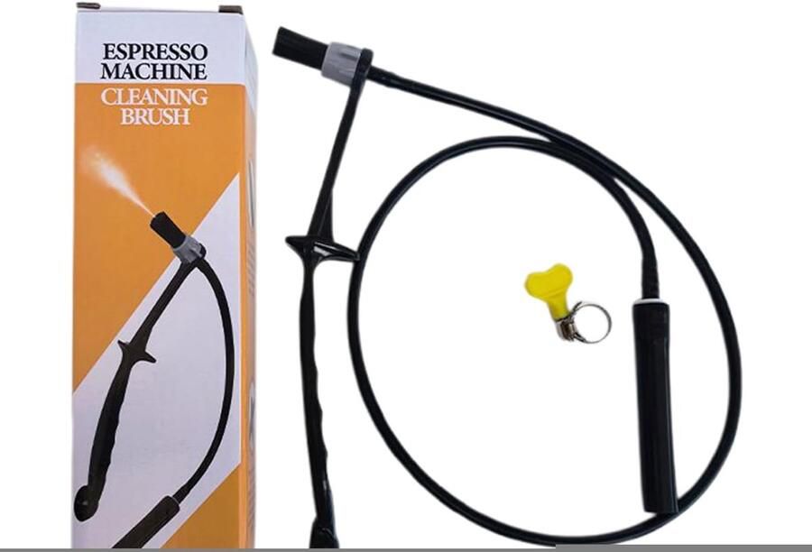 Reinigingsborstel Koffiemachine Apparaatborstel Apparaten Onderhouden Lange Steel 26 cm Zwart