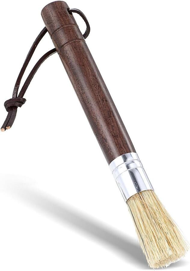 Ergonomische schoonmaakborstel voor koffiemachine van natuurlijke haren barista-accessoires met houten handvat ideaal voor espresso en koffiezetapparaten