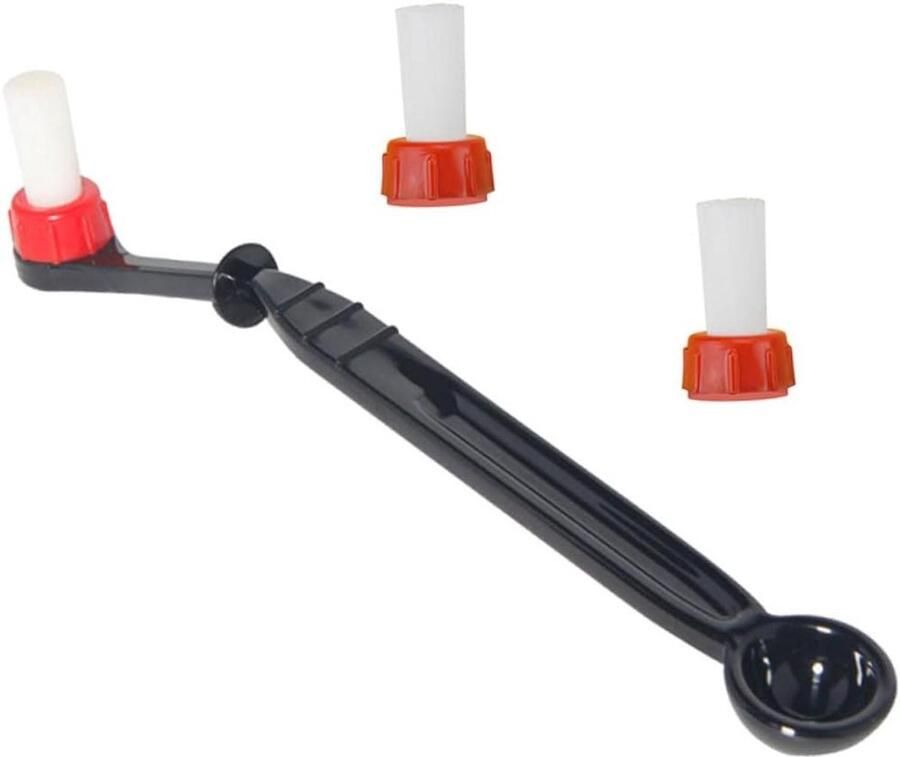 Reinigingsborstels Set Koffiemachine Borstels Espresso Reinigen Schuine Kop Ontwerp 22 cm Lengte Zwart