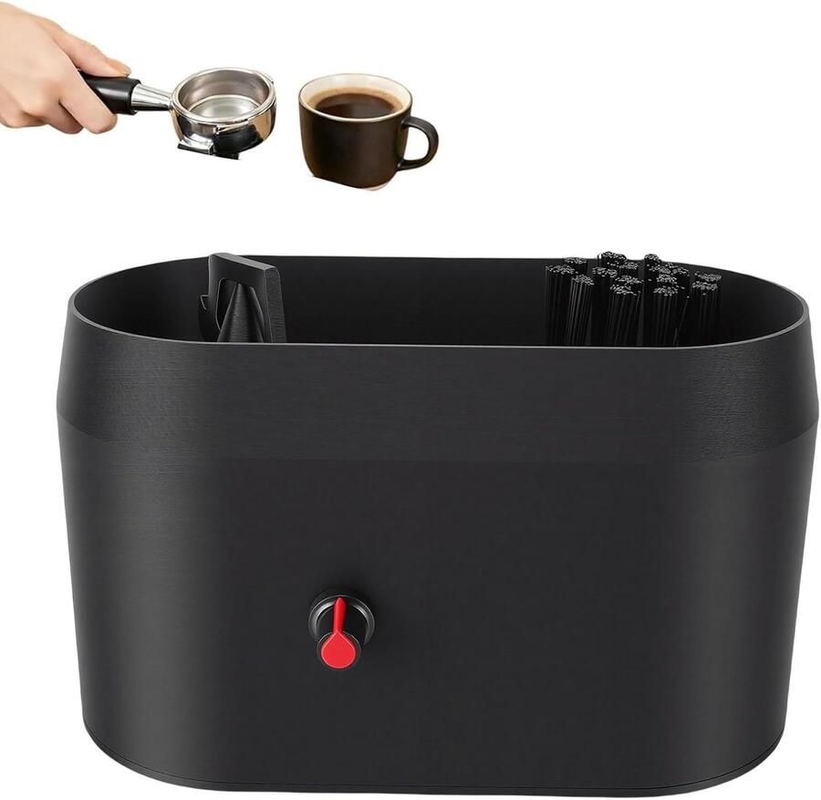 Reinigingsbox Koffiefilter Koffie Accessoire Espresso Machine Onderhoud Geïntegreerde Borstel Schraper 20 x 14.3 x 14 cm