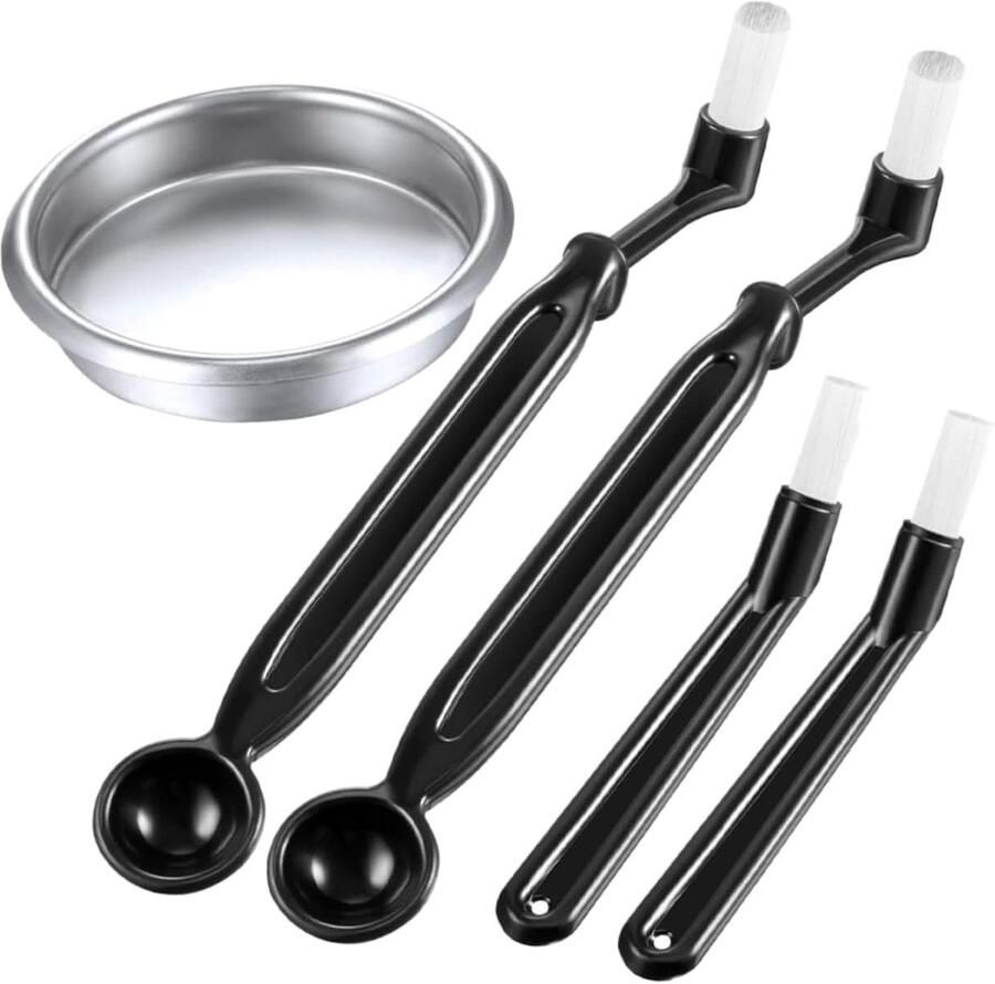 Reinigingsset Koffiemachine Borstel Set Espresso Onderhoud 5 Delig Compact Forma Zoals Getoond