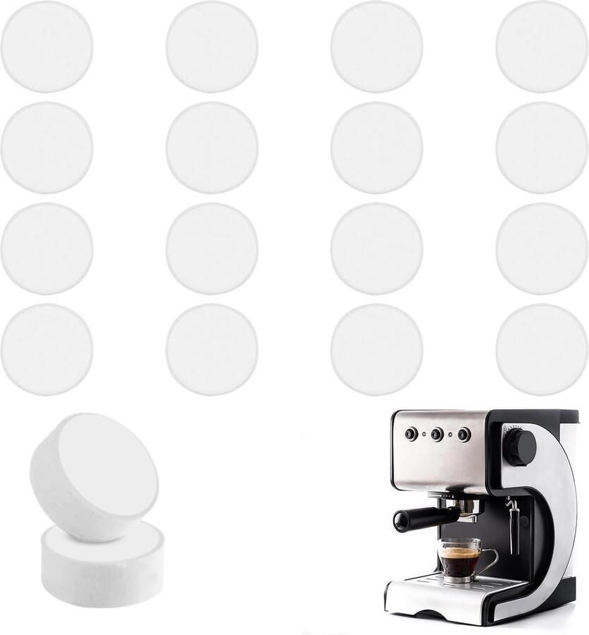 Reinigingstabletten voor koffiemachines 18 x 2g Effectieve ontkalking en onderhoudstabletten voor alle koffiemakers