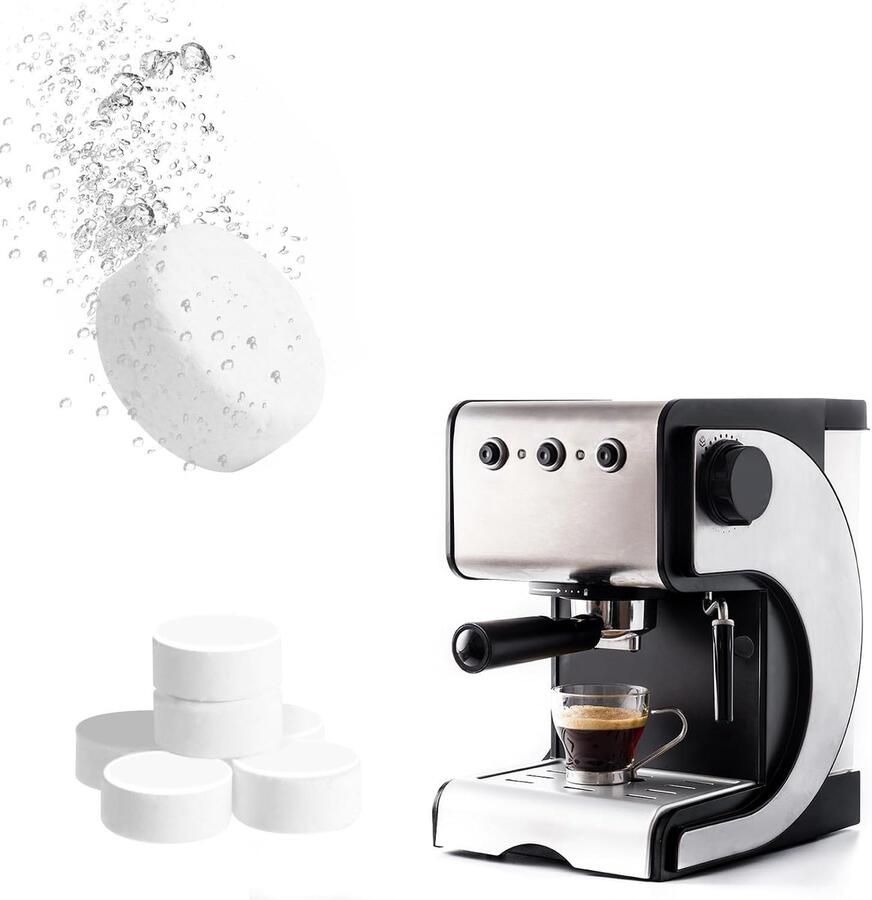 Reinigingstabletten voor koffiemachines 50 x 2g Effectieve ontkalkings- en reinigingsoplossing voor alle koffiemakers