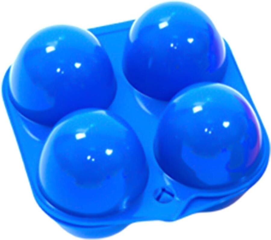 Eierhouder Eierdoos Camping Outdoor Activiteiten Druk Bescherming 4 roosters Blauw