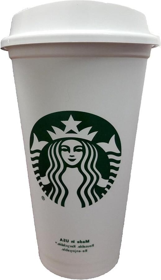 Reis Koffie Bekers Herbruikbare Cups Onderweg Drinken Morsbestendige Deksel 16 Ounce 6 Pack Wit