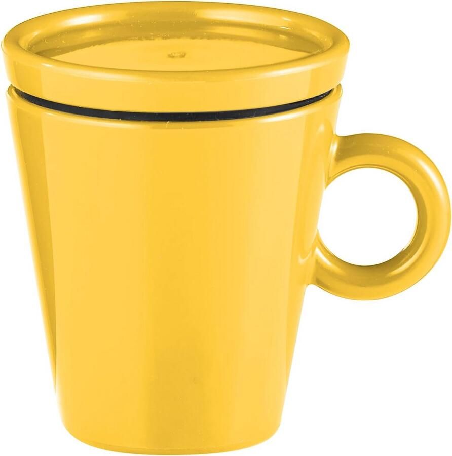 Reis Koffiebeker met deksel Onderweg koffie drinken Curve-vormig binnenontwerp 50 cc Wit