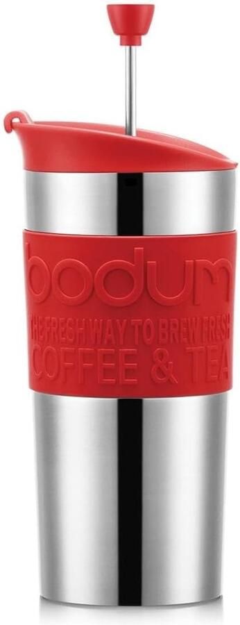 Reis Koffiezetter Geïsoleerde Mok Onderweg Koffie Maken Geïntegreerde Pers 035 Liter Rood