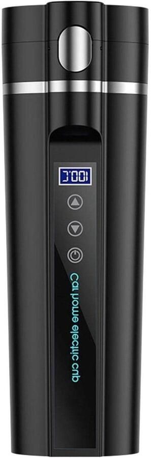 Reis Waterkoker Auto Mok Warme Drankjes Onderweg Intelligente Temperatuurregeling 450 ml Zwart