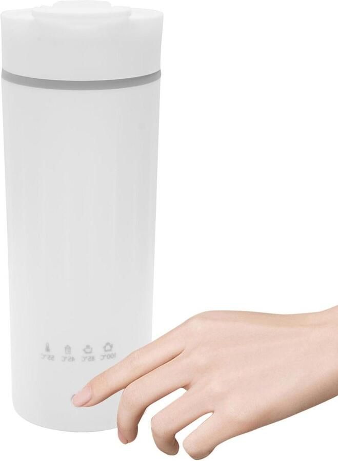 Reis Waterkoker Compacte Ketel Snel Water Koken Instelbare Temperatuur 475 ml Wit