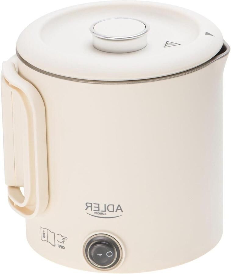 Reis waterkoker Compacte ketel Koken onderweg Dubbelwandige behuizing 08 liter Zwart