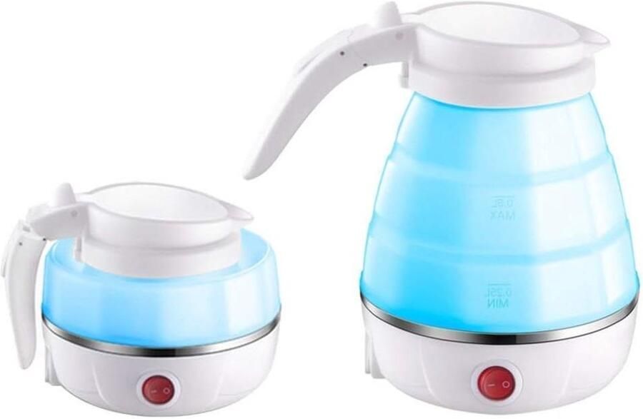 Reis Waterkoker Kleine Waterkoker Koken Onderweg Opvouwbaar Ontwerp 0.6L Wit