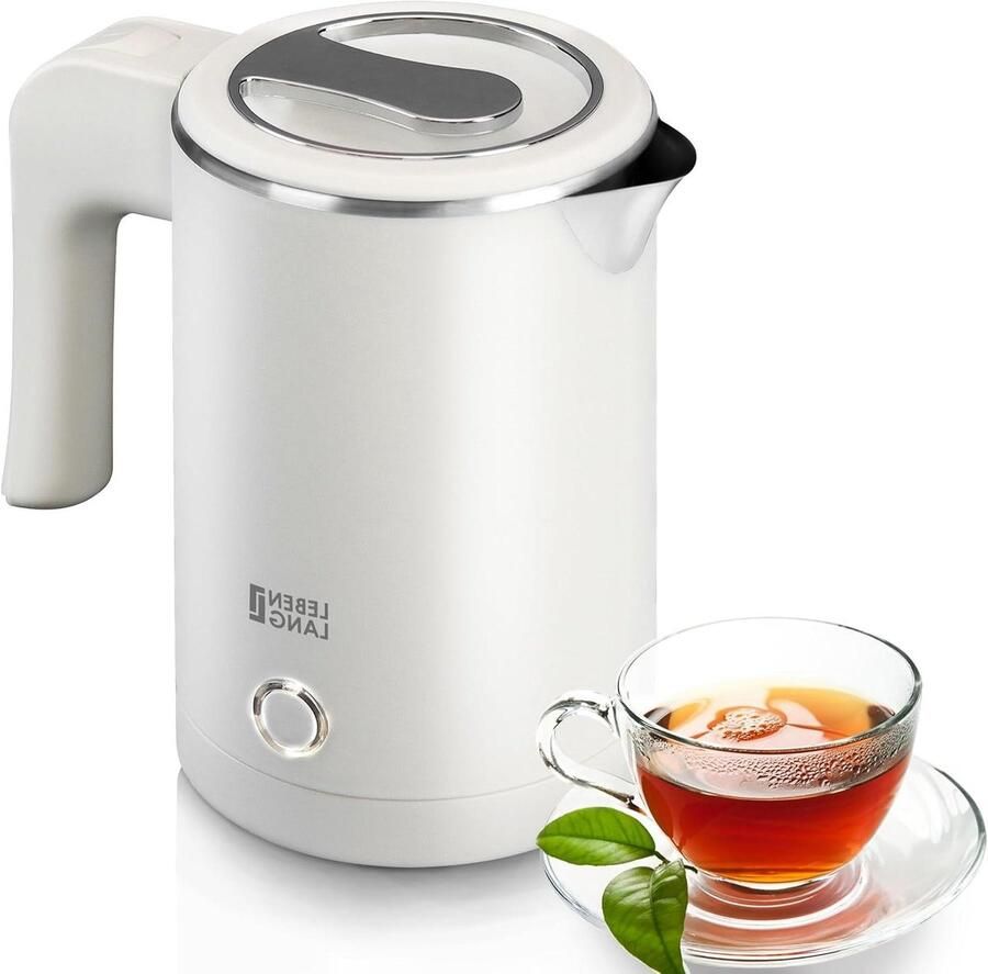 Reis waterkoker Mini waterkoker Koffie en thee zetten Binnen 5 minuten klaar 500 ml Wit