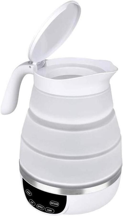 Reis Waterkoker Opvouwbaar Model Snel Water Koken Temperatuur Controle 600 ml Capaciteit Wit