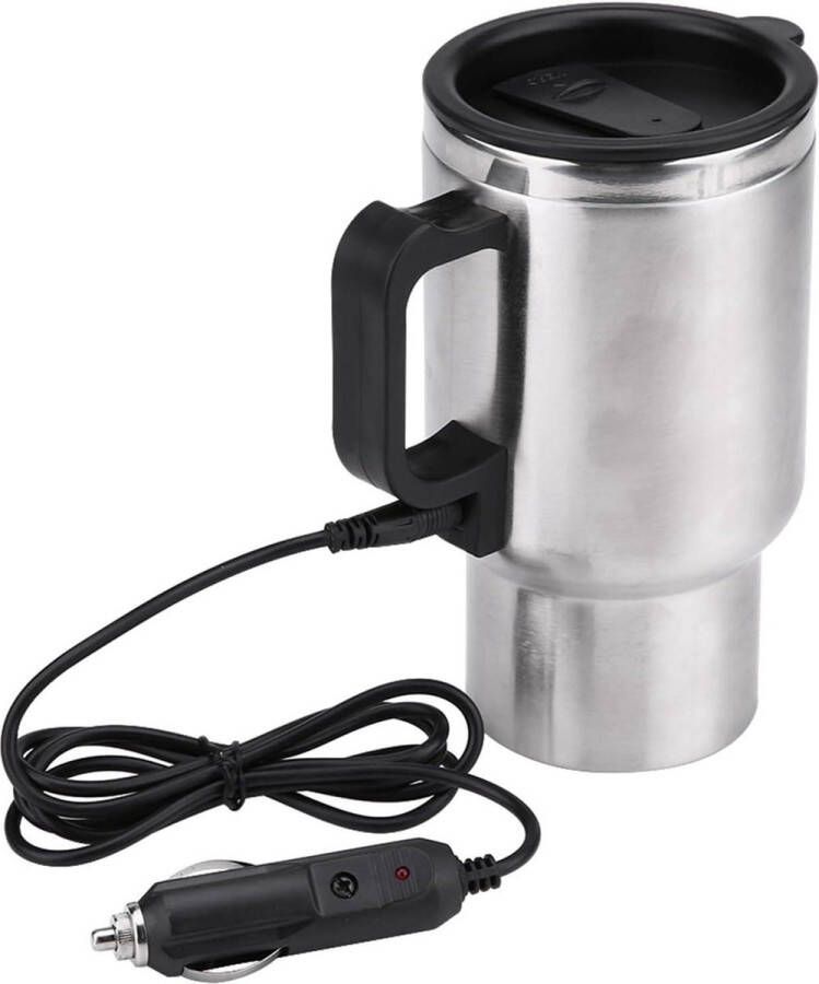 Reisbeker 12 V 450 ml roestvrijstalen verwarmingsbeker draagbare elektrische waterkoker voor auto vrachtwagen
