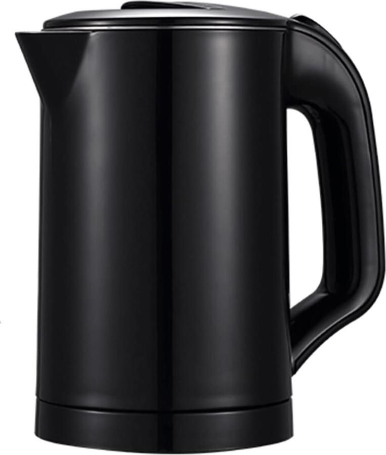 Reisketel Temperatuurregeling Waterkoker RVS Snel Water Koken Bescherming Droogkoken 0.5 Liter Zwart