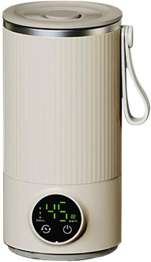 Reisketel USB Elektrische Ketel RVS Waterkoker Inclusief Oplaadbare Batterij Geschikt voor Kamperen Zilver- Draagbaar 300 ml