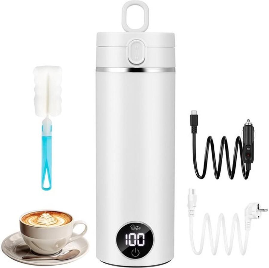Reiskoker 450 ml mini-elektrische waterkoker 6 temperatuuraanpassingsniveaus kleine waterkoker automatische sluiting draagbare boiler voor koffie melk