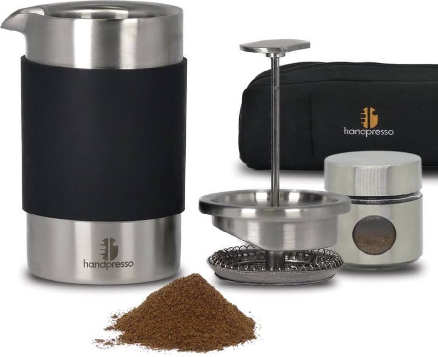 Reispers met tas Compacte koffiemachine Koffiepers dubbelwandig geïsoleerd Kamperen of Reizen Draagbare mini-reiskoffiemachine Koffiemachines Draagbare koffiemachine