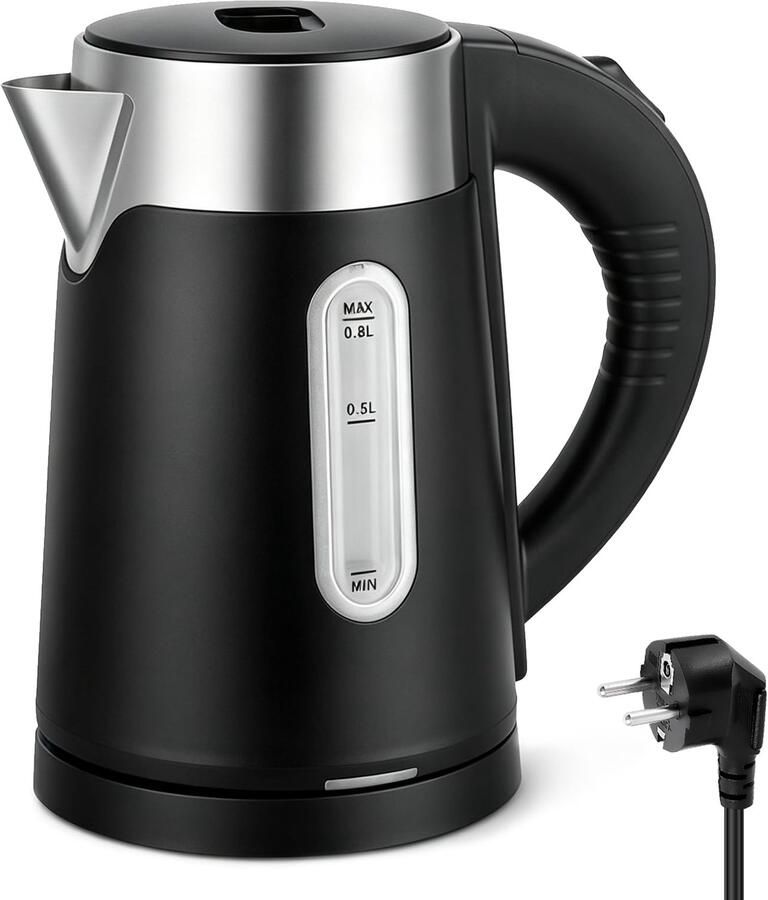Reiswaterkoker 800 ml mini-campingwaterkoker roestvrij staal 600 W