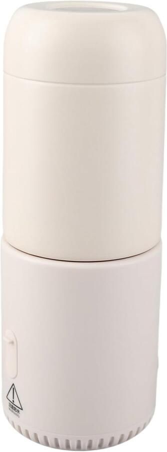 Reiswaterkoker Draagbare fles Warme dranken maken Draadloze verwarming 400 ml Wit
