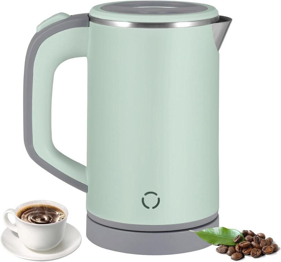 Reiswaterkoker Kleine waterkoker Camping waterkoker Snel thee zetten Stil en veilig 08 liter Groen