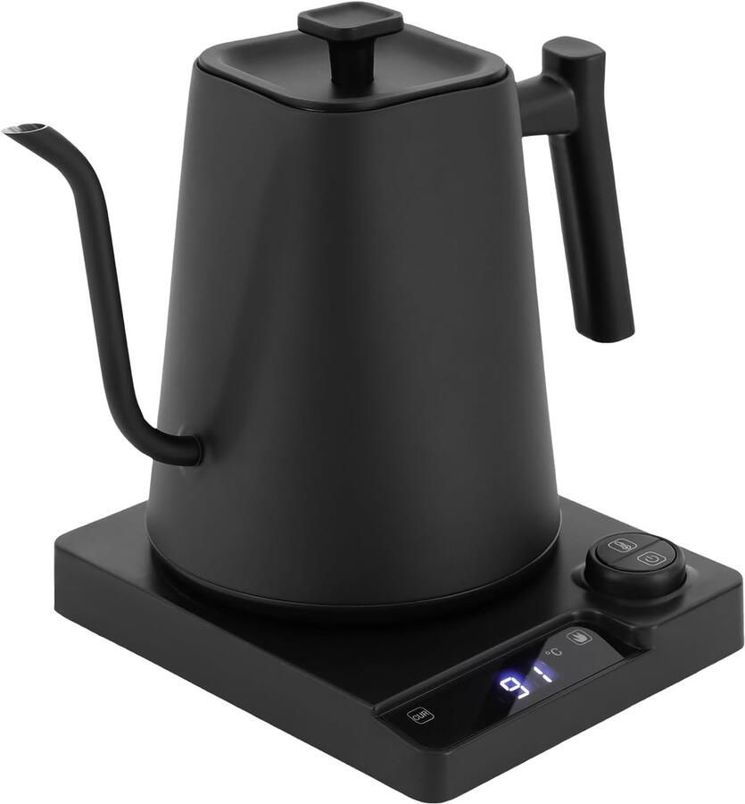 Reiswaterkoker Mini waterkoker Snel water koken Temperatuurregeling 1 liter capaciteit Zwart