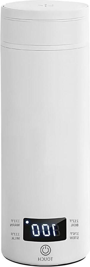 Reiswaterkoker Mini waterkoker Warme dranken maken Intelligente temperatuurregeling 500 ml Wit