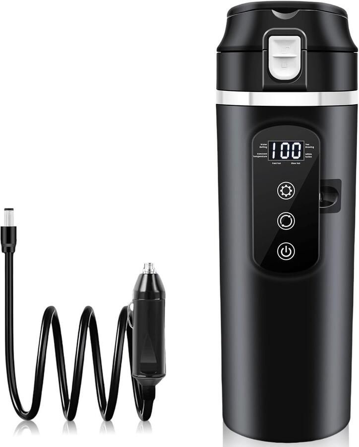 Reiswaterkoker Roestvrij Staal 500 ml Elektrische Waterkoker voor Auto Voor Koffie en Thee