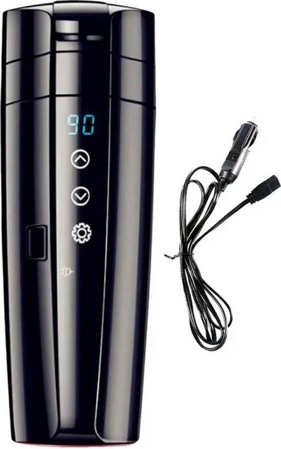 Reiswaterkoker voor Auto-Caravan-Camping Touch bediening- met scherm Reismok 12 24V Roestvrijstalen-Elektrische Waterkoker -Thermobeker Koffie Melk water verwarmen - Foto 2