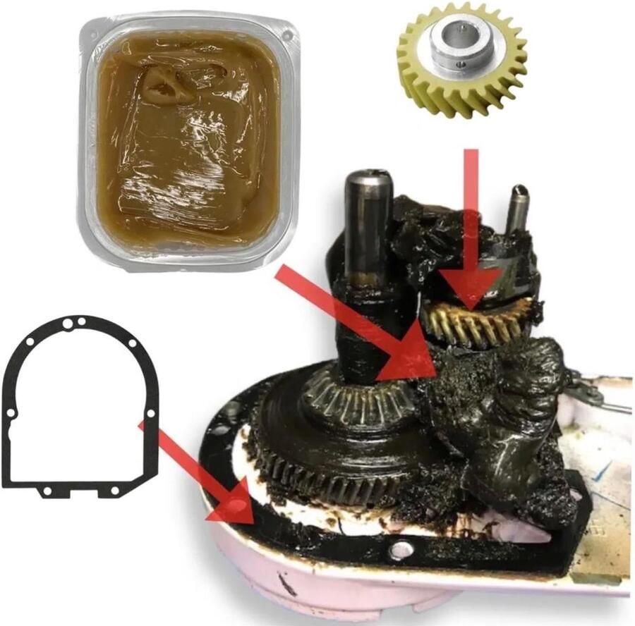 Reparatieset Keukenmachine Onderdelen Set Machine Onderhoud Precisie Tandwiel 15x10x5 cm Geel