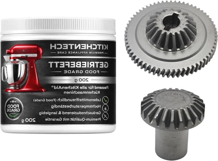 Reparatieset Keukenmachine Tandwiel Set Onderhoud en Reparatie Stalen Tandwiel Voedselveilig Vet N.v.t. Zilver